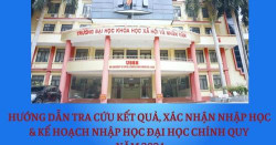 Hướng dẫn tra cứu kết quả, xác nhận nhập học và kế hoạch nhập học đại học chính quy năm 2024