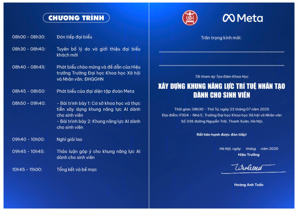 Tọa đàm khoa học "Xây dựng Khung năng lực trí tuệ nhân tạo dành cho sinh viên"