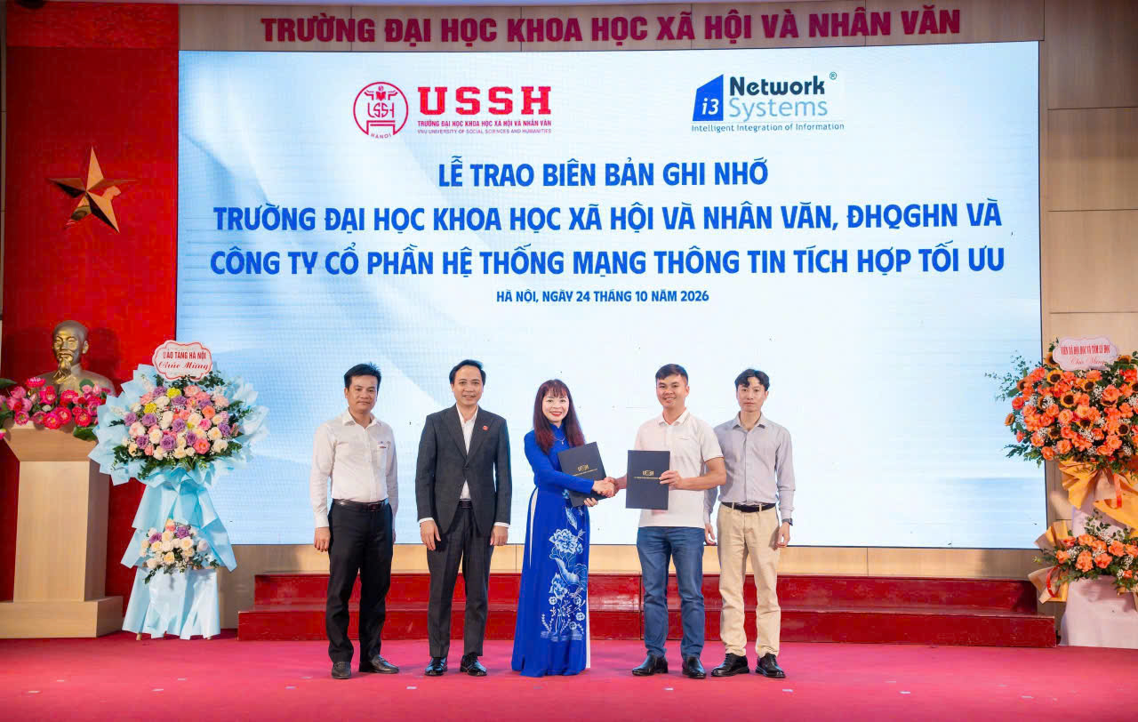 Tăng cường học liệu số, AI và trải nghiệm thực tiễn qua hợp tác USSH – i3 Network Systems