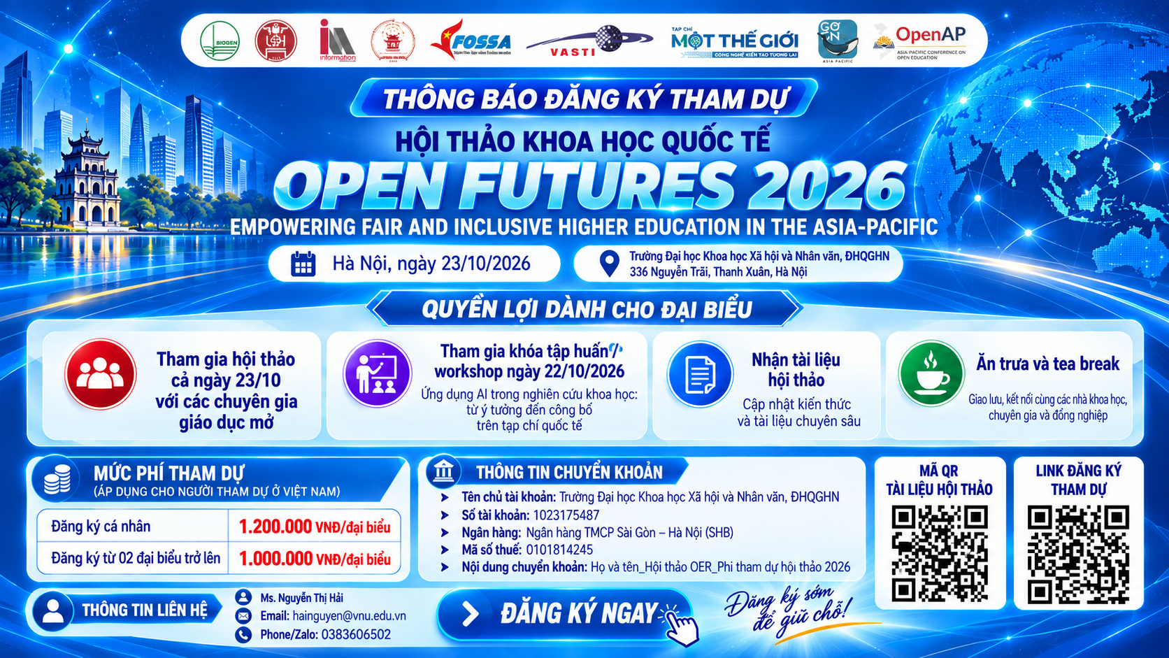 Mở đăng ký Hội thảo quốc tế Open Futures 2026